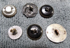 6 Vintage Antique Metal Picture Buttons Lady s Woman Cameo Heads