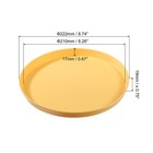 3pcs 9  X 1  Round Restaurant Serving Trays Food Service Tray Yellow
