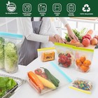 8 Pack Gallon Freezer Bags  Reusable Food Storage Silicone Bags Reusable Food St