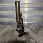 Antique 19th Century French Brass Pocket Field Microscope Marked  made In France