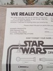 Vintage Star Wars 1979 Droid Factory Parts List Sheet Only  100  Original Kenner