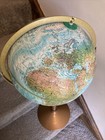 Vintage 2 5ft Tall Replogle 12 Inch Globe World Ocean Series Texture Office Prop