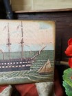 Vintage Primitive Colonial Style Sailing Ship July 4 Patriotic Sea Boat Usa Sign