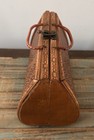 Vintage Ornate Carved Wood Handbag Trinket Box Statement Purse Stylish