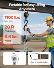 Vevor Manual Lever Chain Hoist 1 2t 1100lbs 20ft Lift Alloy Steel For Warehouse