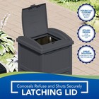 Suncast Trashcan Hideaway Outdoor 33 Gallon Garbage Trash Waste Bin  Cyberspace