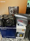 Huge Lot Of Digital Cameras And Lenses For Parts Or Repair