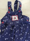 Vintage Oshkosh Baby Bgosh Size 3-6 Month Overalls Sandcastle Beach Navy Blue 