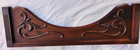 Antique Victorian Era Walnut Pediment W  Applied Carvings  31 3 4  W X 9 3 4  H