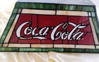 Sale  Coca Cola Tiffany Mission Stained Glass Lamp - Vgc  Collectible-hard2find