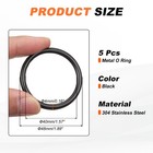 5 Pcs 0 16 X 1 57 Inch Metal O Ring Solid Seamless 304 Stainless Steel Rings