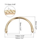 2pcs 5 2  Semicircle Handbag Handle Frame Replacement For Purse Making Gold