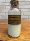 Antique 1900s Cocoanut Oil Sargent s Drug Store Chicago Glass Bottle W  Label