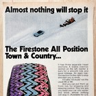 Firestone Town   Country Winter Tire Vintage Print Ad 1972 Car Auto Advert Art