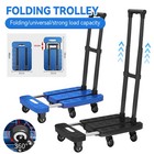 272kg Heavy Duty Folding Foldable Hand Trolley Sack Truck Cart Adjustable Handle