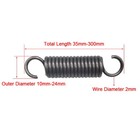 With Hook Extension Tension Spring Wire Dia 2mm Springs Steel Various Sizes