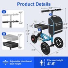 Blessreach Foldable All Terrain Knee Scooter For Adults For Foot Injuries