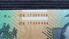 Australia  100 Dollars 2017 He17 Last Prefix X 2 Consecutive Unc Banknotes
