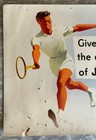 Old Wrigleys Juicy Fruit Gum Art Deco Otis Shepard Tennis Trolley Sign 11x28