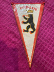 Vintage Double Sided Souvenir Pennant Banner Flag Berlin Germany - Fast Shipper