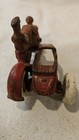 Antique 1930   s Hubley Motorcycle Cop Toy W  Sidecar Cast Iron 1724b Red 4   