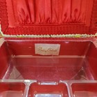 Vintage 1960   s Mcm Belding Corticelli  Wicker Sewing Basket Red Interior Japan 
