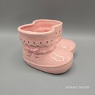 Vintage Napco Pink Baby Booties Planter Ceramic Girl Shoes Nursery D  cor