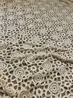Vintage Handmade Cream Crochet Lace Cotton Floral Throw Blanket 40x96  Boho