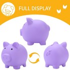 H w Mini Piggy Bank Plastic Coin Bank Unbreakable Cute Purple Money Saver Gift