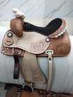 Western Trail Barrel Saddle Hand Tooled Leather Horse Saddle With Tack Set