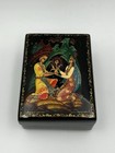 Vintage Russian Lacquer Box Hand Painted Signed Palekh Style Fairy Tale Art