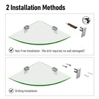2-pack Glass Corner Shower Shelves  Shower Wall Shelves For Inside Shower  Dr   