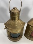 Port   Starboard Lanterns  Antique Brass Finish  Nautical Oil Lamps  Ship Lights