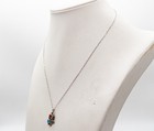 Navajo Signed  300 Turquoise Coral 2ct Sterling Silver 16  Necklace