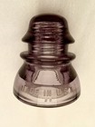 Vintage Whitehall Tatum No 1 Purple Amethyst Glass Telephone Pole Insulator