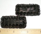 Vintage Antique Mourning Edwardian Victorian Black Adornment Applique Trim  19-4