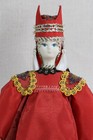 Porcelain Doll Of Russian Married Woman 8  Tall Made In Russia  amazing Fish 