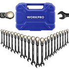 22-piece Ratcheting Wrench Set W 180   Flex Head  Anti-slip Tooth W organizer Box