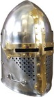 Medieval Pot Visor Crusader Helmet Templar Knight 14 G Steel Helmet For Cosplay