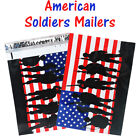 10x13 Flag Poly Mailers  Veterans Day  4th Of July  Memorial  10 Eagle Stickers