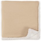 Soft Muslin Cotton Baby Blanket - Breathable And Lightweight Blanket Beige