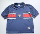 Rare Vtg 90 s Nike Team Usa Soccer World Cup Blue Jersey Men s Sz L Futbol Sport