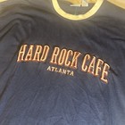 Hard Rock Cafe Atlanta Long Sleeve Shirt   Blue And White  Xxl Vintage