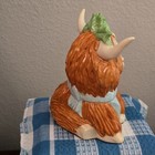 Handmade  Highland Cow Figurine 8   Farmhouse Animal Decor       hank     Highland Cow