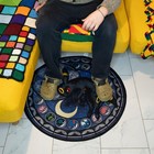 Pok  mon Umbreon Eeveelution Rug 30  Round Dark Type Floor Mat Premium Anime