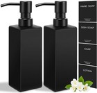 Black Soap Dispenser  Hand Soap Dispenser Bathroom  12oz Glass Soap Dispenser   
