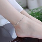 Women s 925 Sterling Silver Beaded Link Chain Foot Ankle Fashion Bracelet  ab33