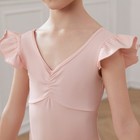 Girls Ballet  Gymnastics Leotards - Toddler Ruffle Short Sleeve Dancewear Wit   