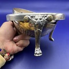 1883 Fb Rogers Silver Co 273 Roll Top Caviar butter Dish Server Lion Head Antiqu