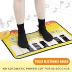 Toilet Piano Carpet Floor Mat For Bathroom With Funny Toe Music Keyboard